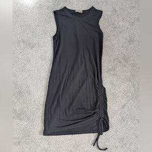 Zella Ruched Side Black Sleeveless Dress Size M